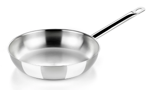Steel frying pans for induction