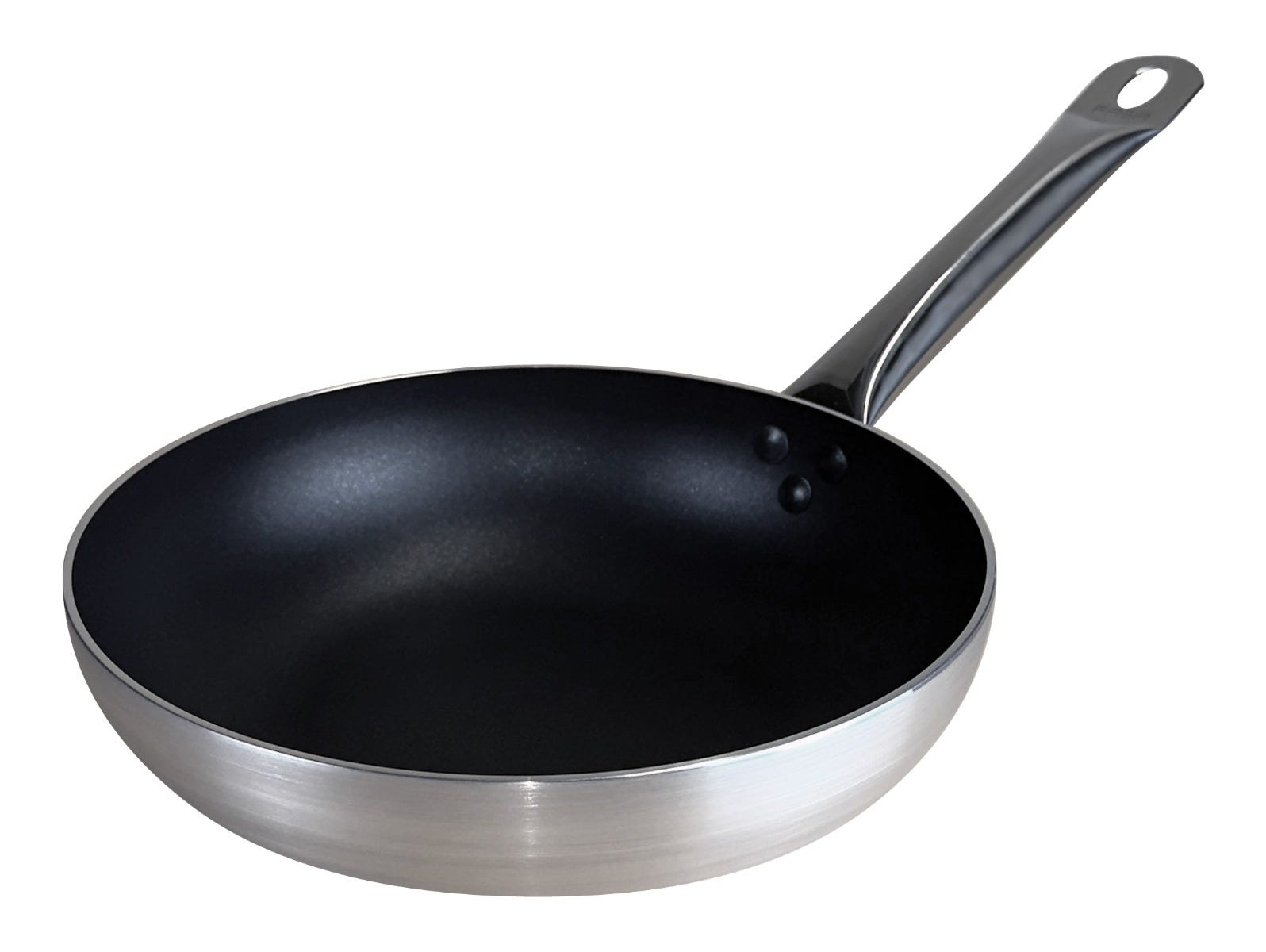 Padella svasata Alta Basic in alluminio antiaderente per induzione con manico in acciaio inox, spessore 3 mm, diam. 32cm