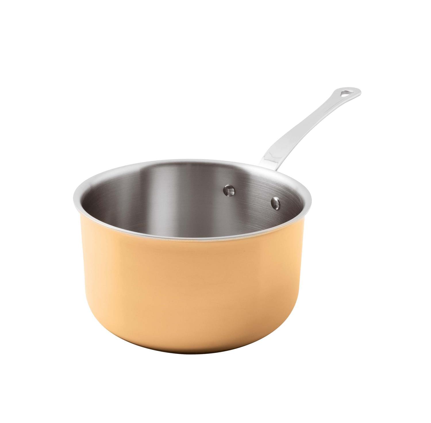 High saucepan Series 15600 3-Ply in copper with a handle for induction, diam.16cm