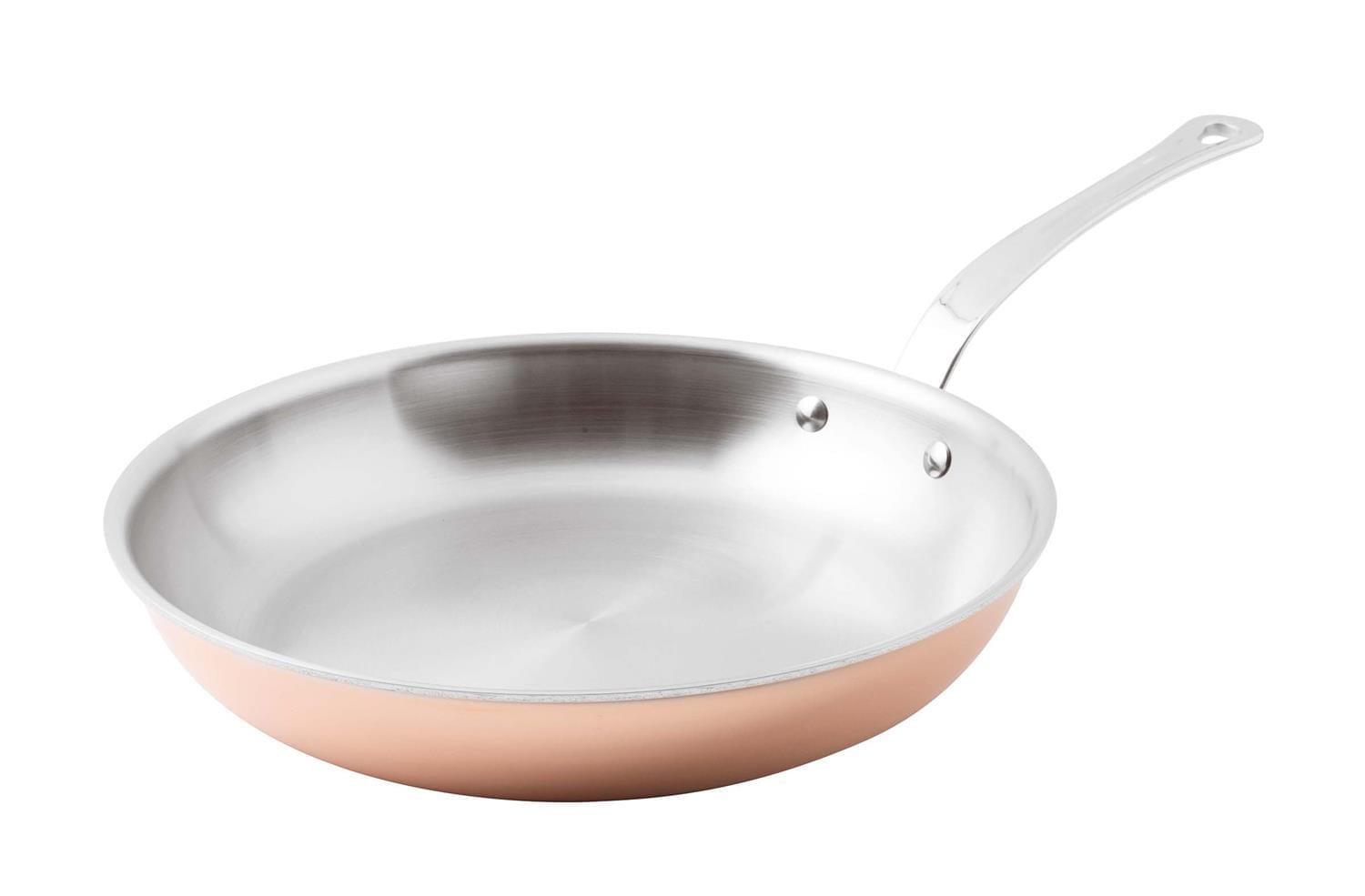 15600 Series 3-Ply copper pan with one handle for induction, diam.24cm