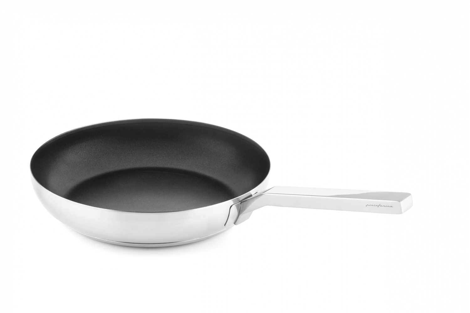 Non-stick frying pan in stainless steel for induction Stile line by Pininfarina, diam. 24cm