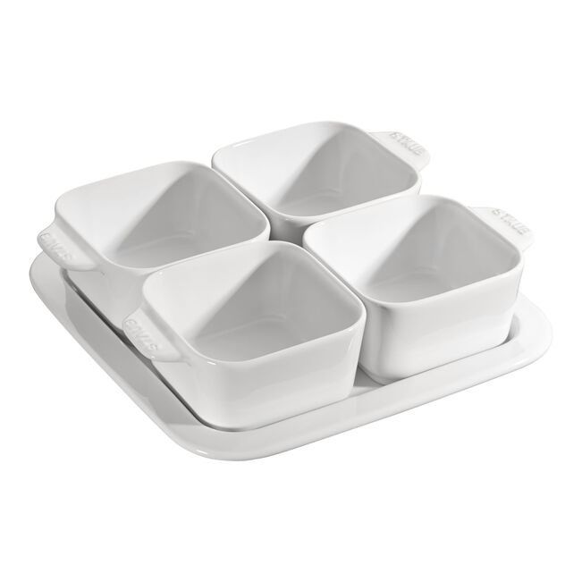 Set per antipasti Staub in ceramica - 5 pezzi, Bianco