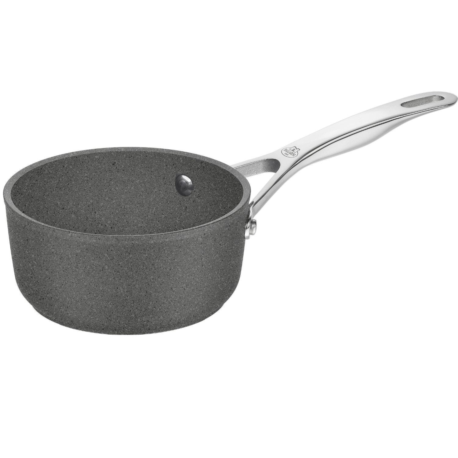 High saucepan in non-stick aluminum for induction with one handle from the Salina line, diam. 16cm