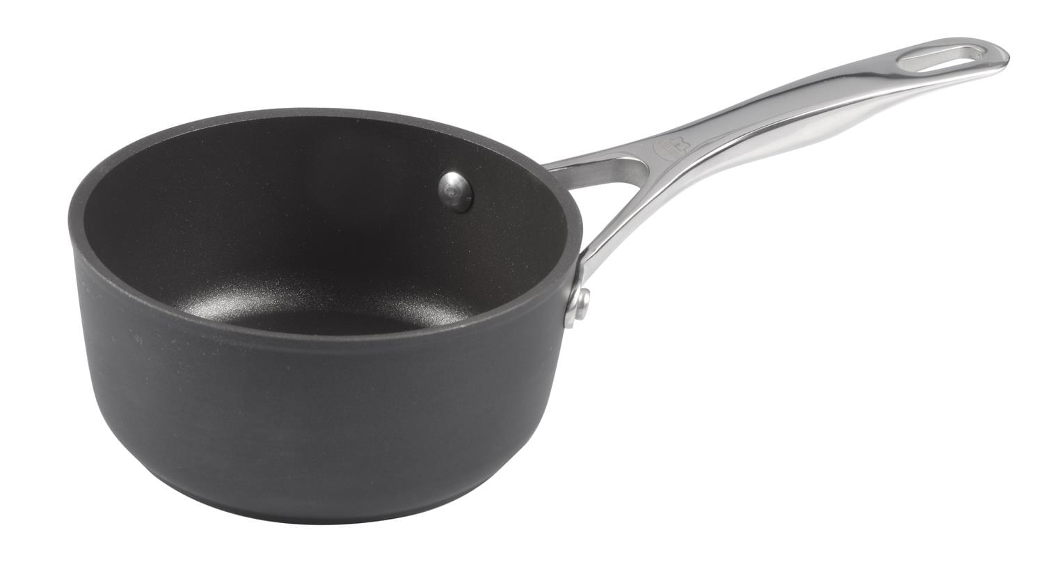 High saucepan in non-stick aluminum for induction with one Alba line handle, diam. 16cm
