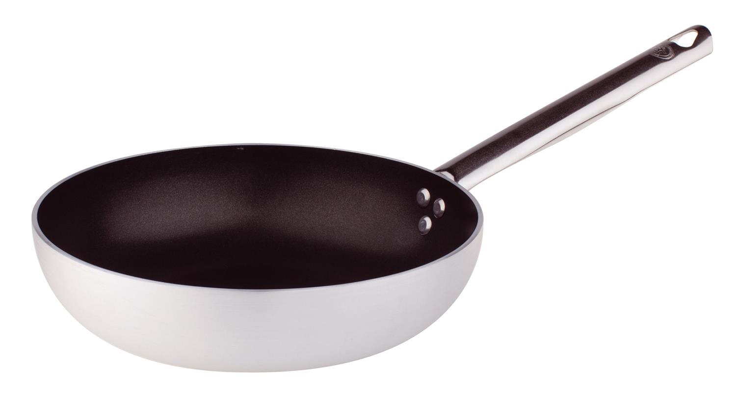 High flared pan for sautéing in 3mm non-stick aluminum with handle, diam. 20cm