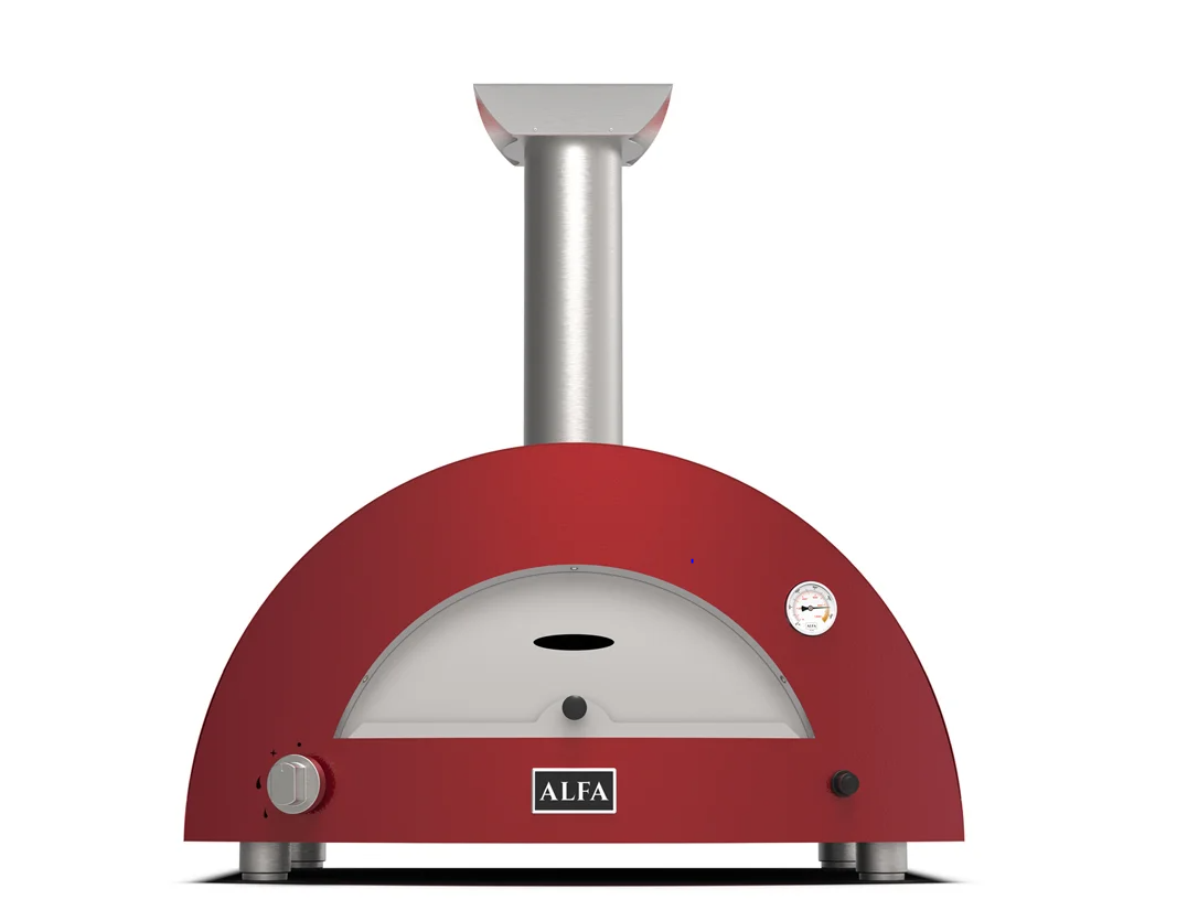 Forno a gas GPL 2 Pizze linea Moderno rosso di Alfa Forni