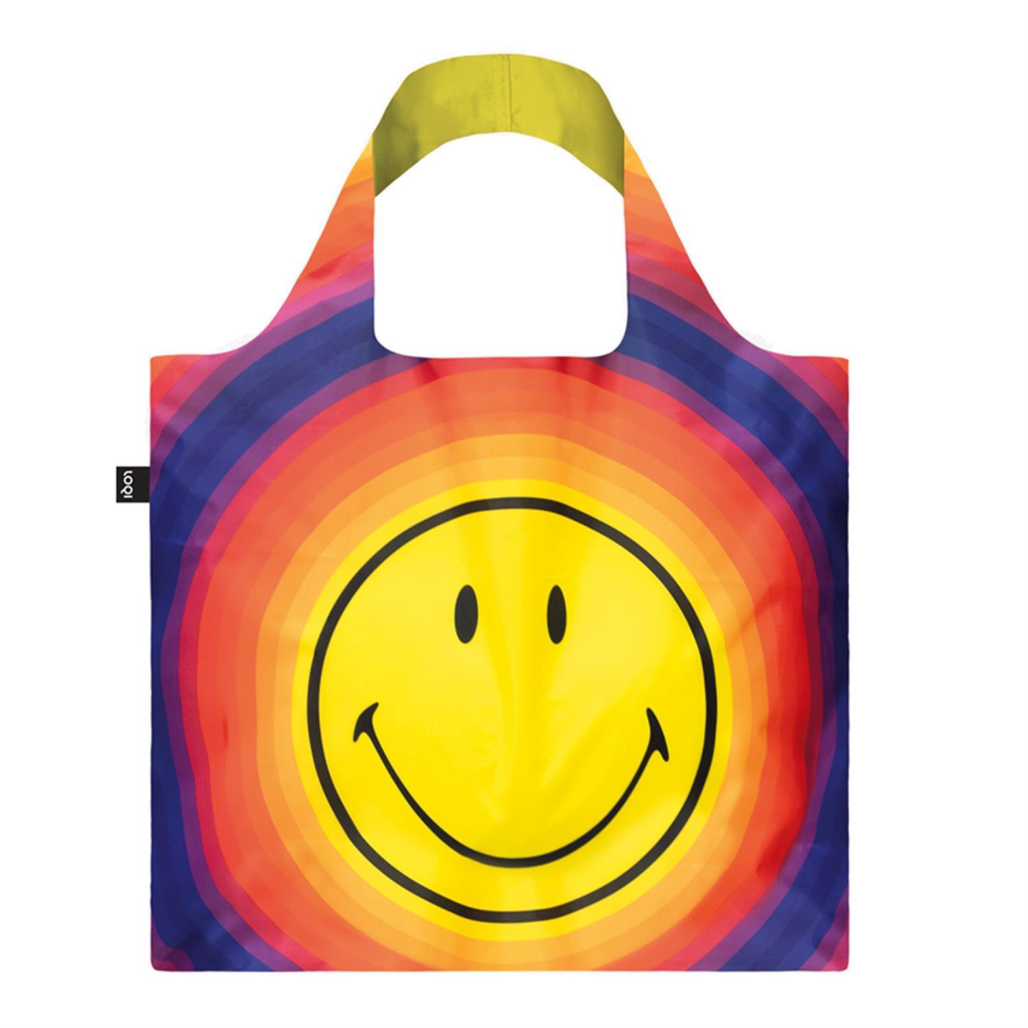 Borsa spesa 'Smiley Rainbow Capsule' di Loq Loqi ,cm 50x42x69