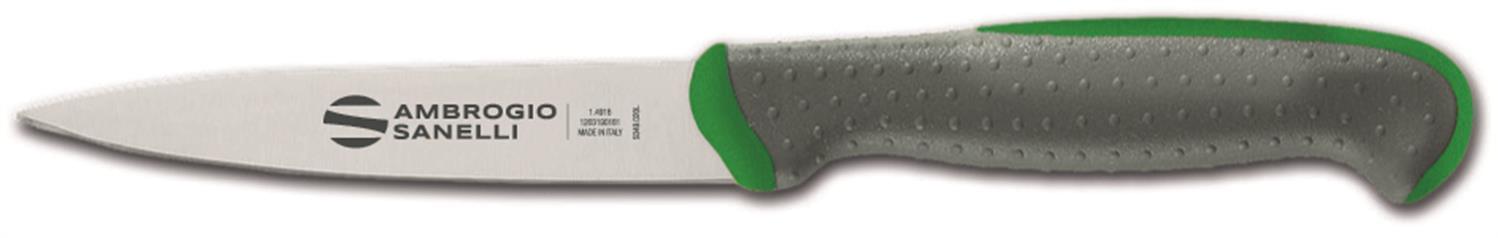 Paring knife, 11 cm blade, green colour, Tecna line