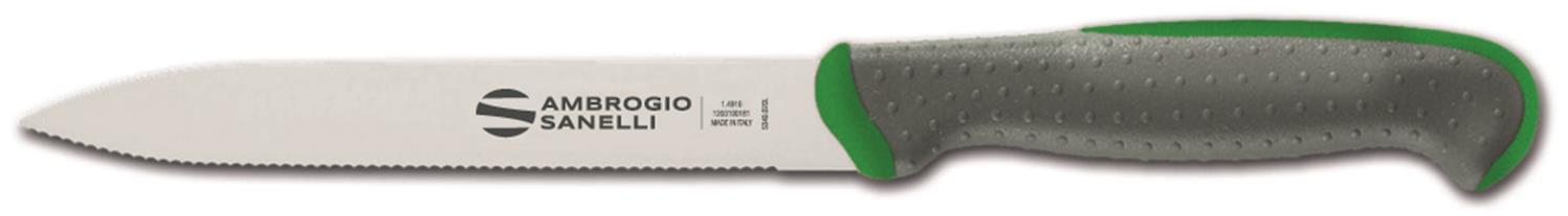 Multipurpose knife, 14 cm blade, green colour, Tecna line