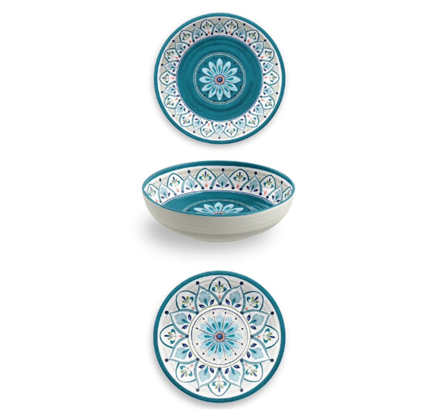 Servizio piatti in melamina, linea Rabat, 18 pezzi