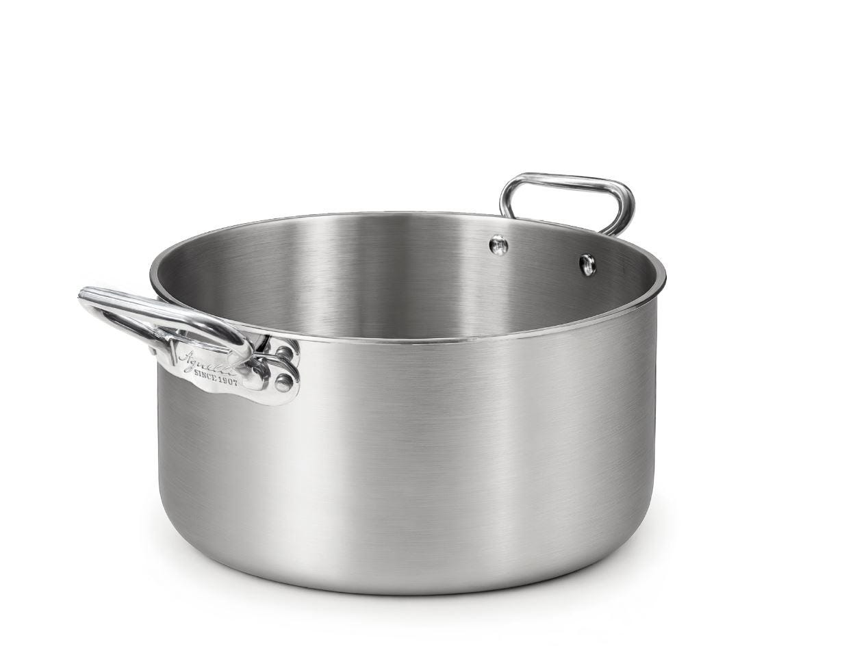 Casseruola Alta in alu-inox 3ply satinato, per induzione con due maniglie, diam. 20cm