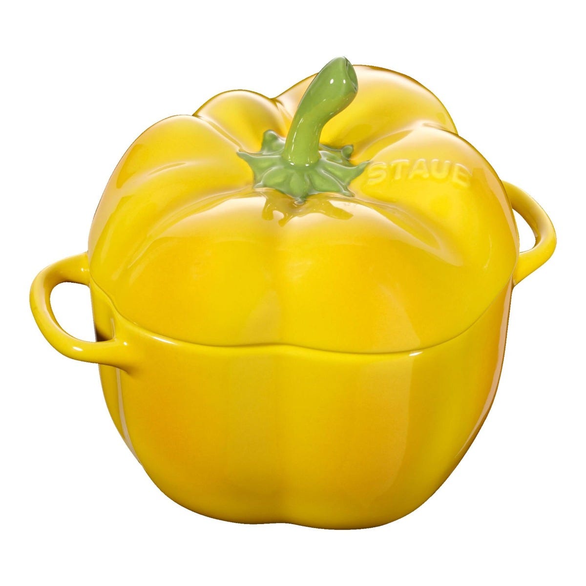 Cocotte Peperone Staub in Ceramica - 11 cm, Gialla