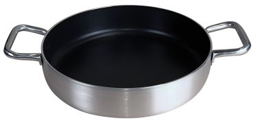 Tegame in alluminio antiaderente Basic per induzione con manico in acciaio inox, spessore 3 mm, diam. 32 cm