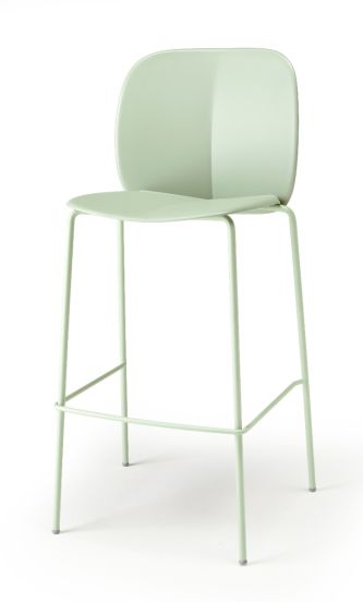 Set di Sgabelli da Esterno modello Mentha, altezza 65cm, 2 pezzi, colore Verde Salvia - SCAB