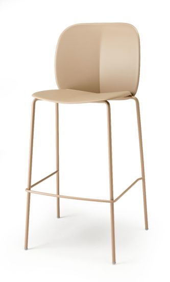 Set di Sgabelli da Esterno modello Mentha, altezza 65cm, 2 pezzi, colore Tortora - SCAB
