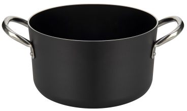 Casseruola media in alluminio antiaderente per induzione con due maniglie, spessore 4 mm, diam. 28cm