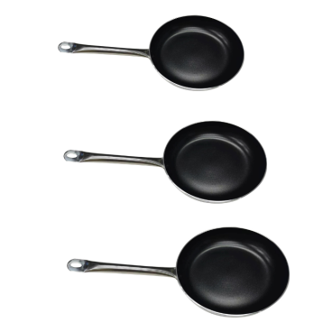 Set padelle Fasa svasate in alluminio antiaderente con spessore 3mm e diam. 20,24,28cm 