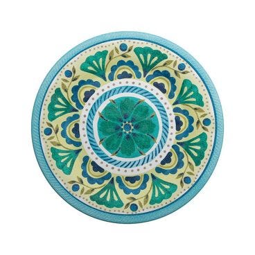 Dinner plate in melamine, London line, diam. 26.7cm - 6 pieces