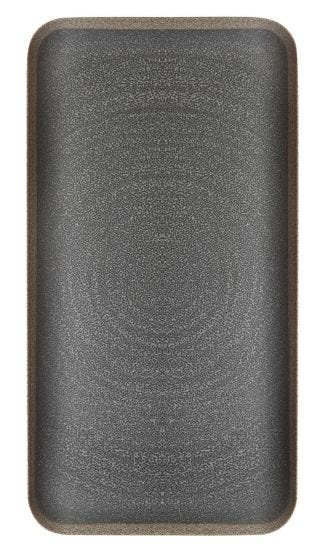 Large rectangular tray in melamine, Rena Nera Line, dim. 38x19cm