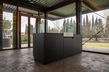 Cucina da esterno Flaminia Urbino, con barbecue Moon elettrico, Flaminia Outdoor