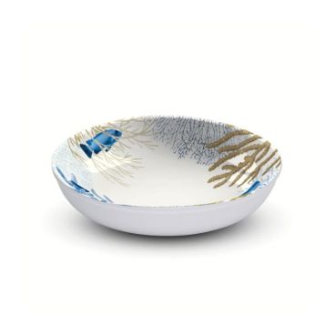 Deep plate in melamine, Corallo Line, diam. 22.5cm, 6 pieces
