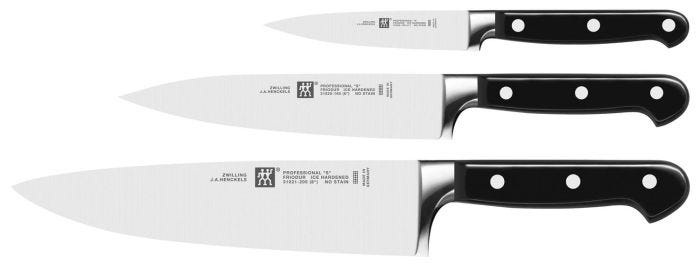 Set di coltelli 3 pezzi da cucina serie Professional S di Zwilling