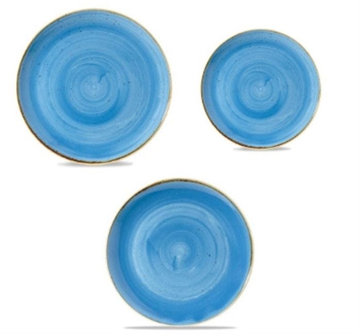 Servizio piatti in porcellana blu stone 18 pezzi