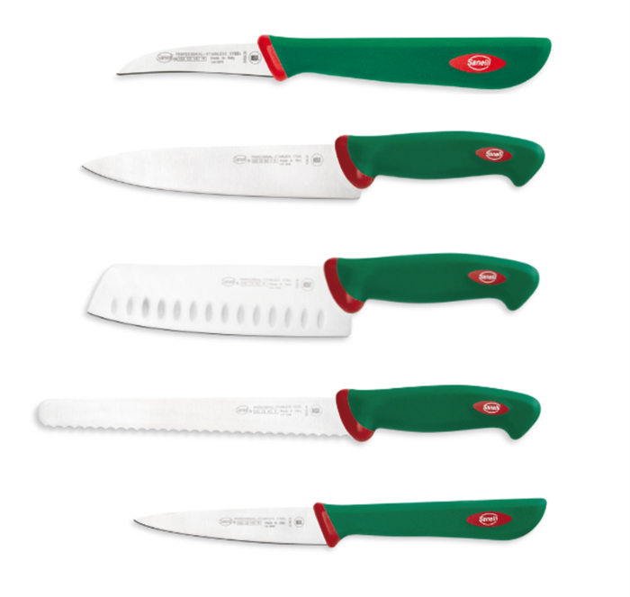 Set di coltelli da cucina Sanelli linea Premana, 5 pezzi + Affilacoltelli  in Omaggio