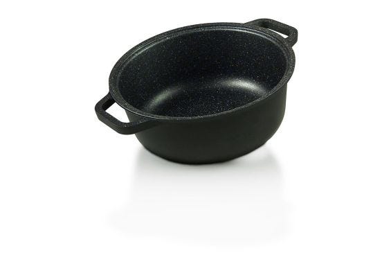 Casseruola Black Plus in alluminio pressofuso con due maniglie con presine, diam. 20cm
