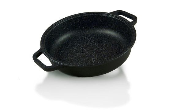 Tegame Black Plus ad induzione in alluminio pressofuso con due maniglie con presine, diam. 24cm