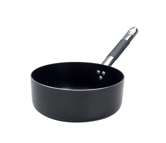 Low Casserole AlBlack in 3mm non-stick aluminum with “cool” handle, diam. 32cm