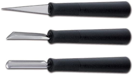 Set of 3 carving and decoration knives - Basic