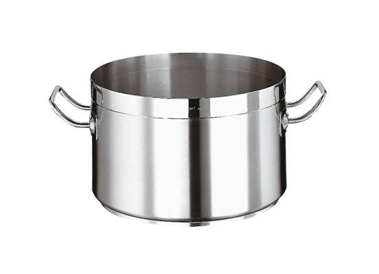 High Casserole Series 2100 in stainless steel with two handles for induction, diam.28cm