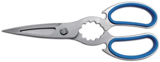 Forbici cucina, inox sabbiata cm 24 - blu di Sanelli Ambrogio