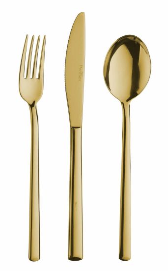 Synthesis Gold 24-piece cutlery set with wooden case