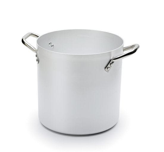 Aluminum saucepan with two stainless steel handles, thickness 3 mm, diam. 45cm