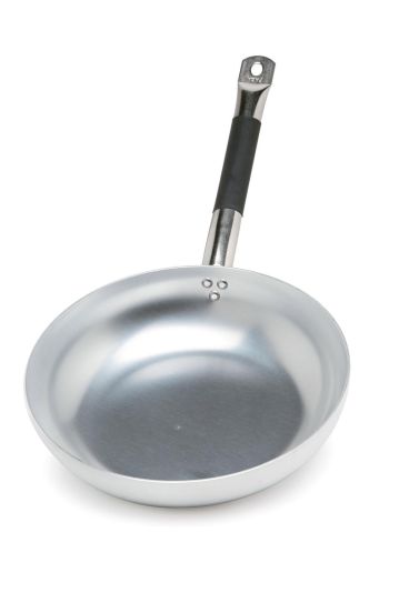 High frying pan in aluminum with one handle with heat-resistant sheath, thickness 3 mm, diam. 32cm