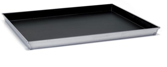 Rectangular baking tray in aluminum with welded flared corners, dim.60x40cm