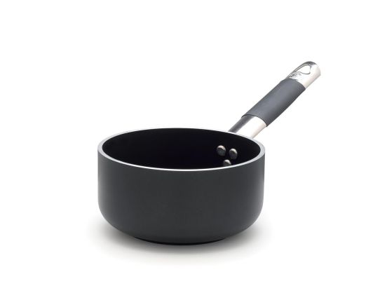AlBlack high saucepan in non-stick aluminum 5mm, for induction with &quot;cool&quot; handle, diam. 16cm