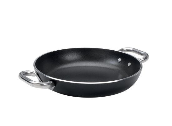 Alblack pan in non-stick aluminum 5mm, two handles, diam. 32cm