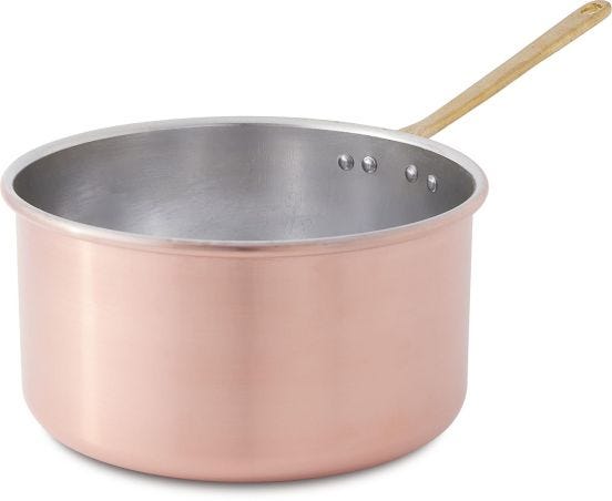 Casseruola alta in rame con un manico Traditional Line, diam. 16 cm