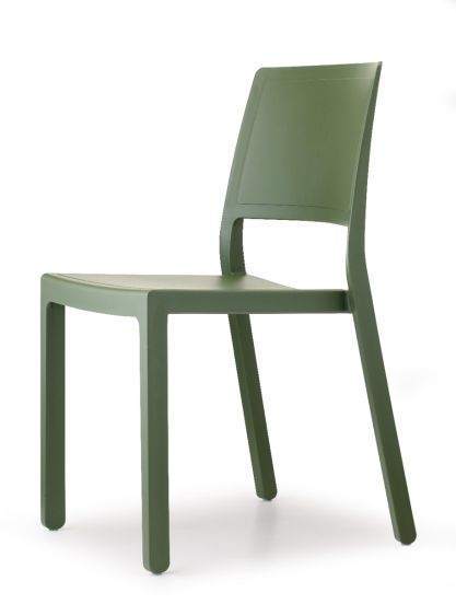 Set di Sedie da Esterno modello Kate, 6 pezzi, colore Verde Oliva - SCAB