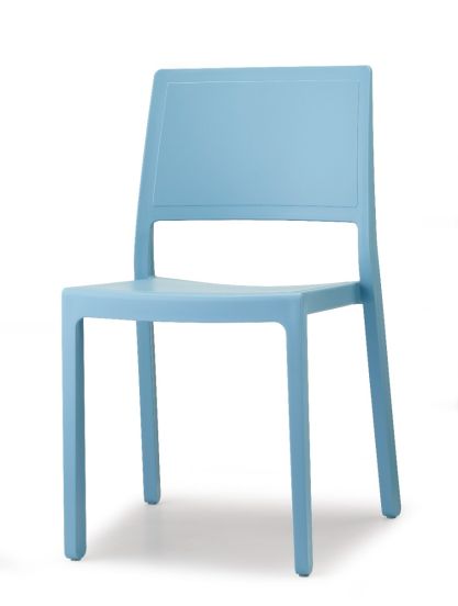 Set di Sedie da Esterno modello Kate, 6 pezzi, colore Azzurro - SCAB