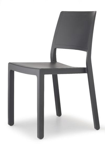 Set di Sedie da Esterno modello Kate, 6 pezzi, colore Antracite - SCAB