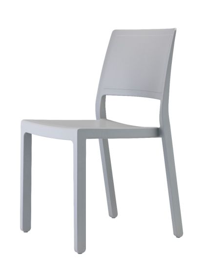 Set di Sedie da Esterno modello Kate, 6 pezzi, colore Grigio Chiaro - SCAB