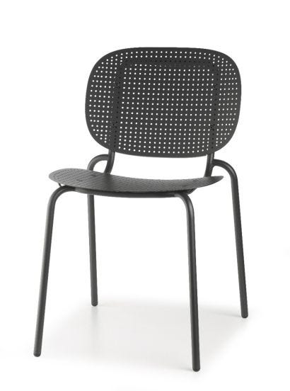 Set di Sedie da Esterno modello Si-Si Dots, 2 pezzi, colore Antracite - SCAB