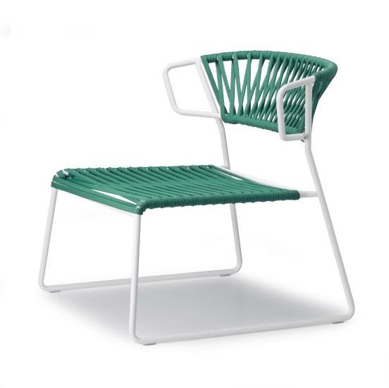 Poltrona da Esterno modello Lisa Lounge Filò, colore Lino/Menta - SCAB