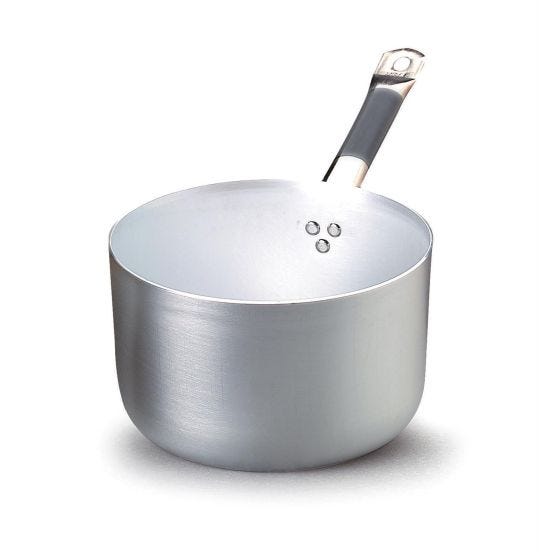 Casseruola Alta in Alluminio per induzione con un manico in acciaio inox, spessore 3 mm, diam. 28cm