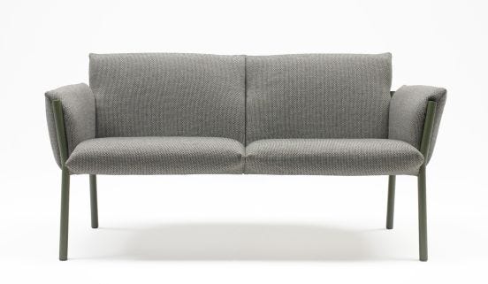 Divano da Esterno, 2/3 posti, modello Brezza Sofa, colore Verde Oliva - SCAB