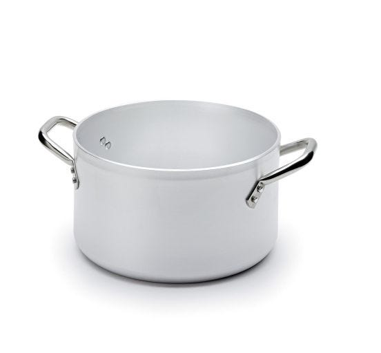 Casseruola alta in alluminio con due maniglie in acciaio inox, spessore 5 mm, diam. 45cm